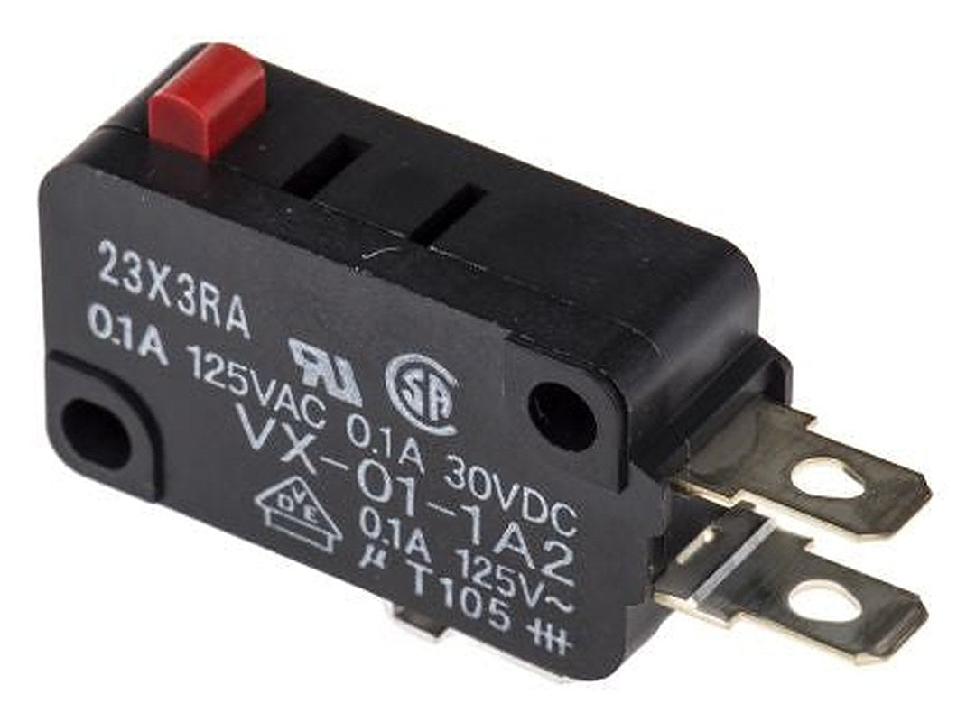 Omron Pin Plunger Micro Switch, Solder Terminal, 100mA, 250 V ac, SPDT, IP40