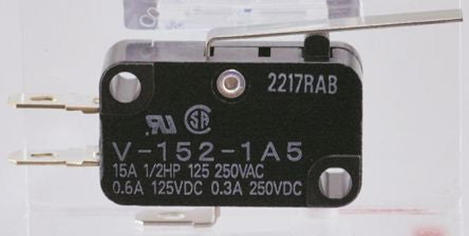 Omron Hinge Lever Micro Switch, Tab Terminal, 5A, 250 V ac, SPDT, IP40