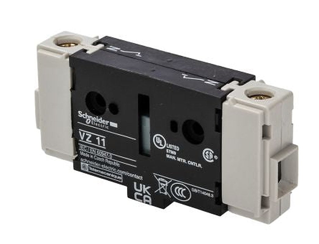 Schneider Electric Auxiliary Contact, 1 Contact, 1 NO, TeSyS Vario, Side, 32 A, 690V, VZ11