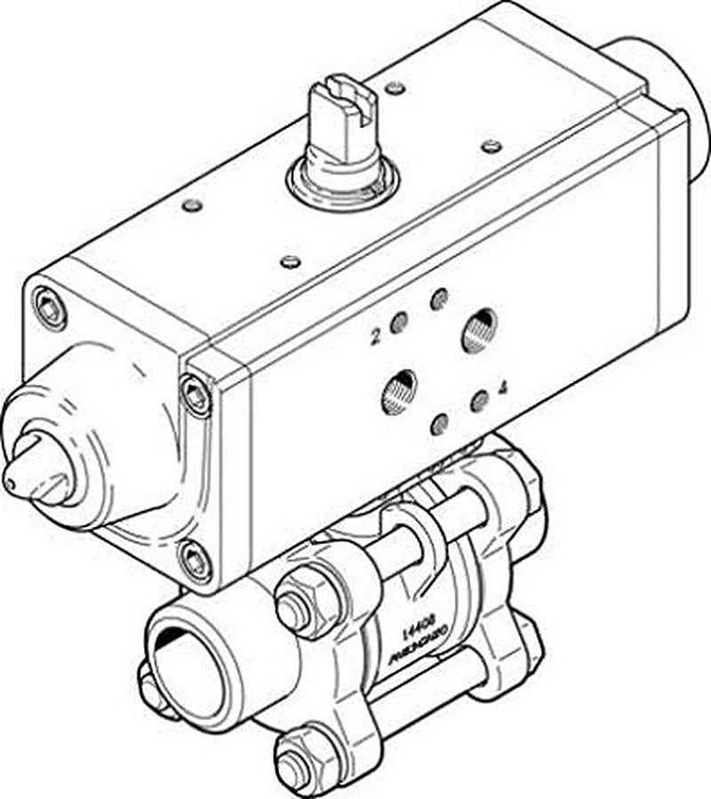 Festo Pneumatic 2 Port Actuated Ball Valve - Spark Plug