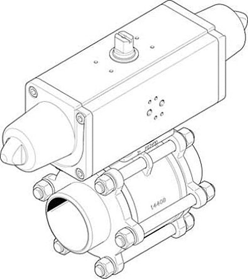 Festo Pneumatic 2 Port Actuated Ball Valve -