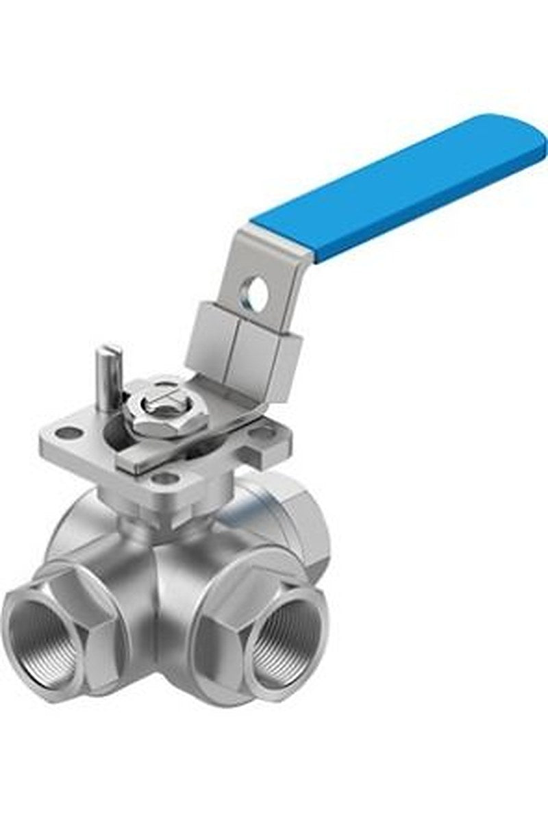 Festo Stainless Steel Threaded Threaded Ball, NPT 63 bar, Ball Valve