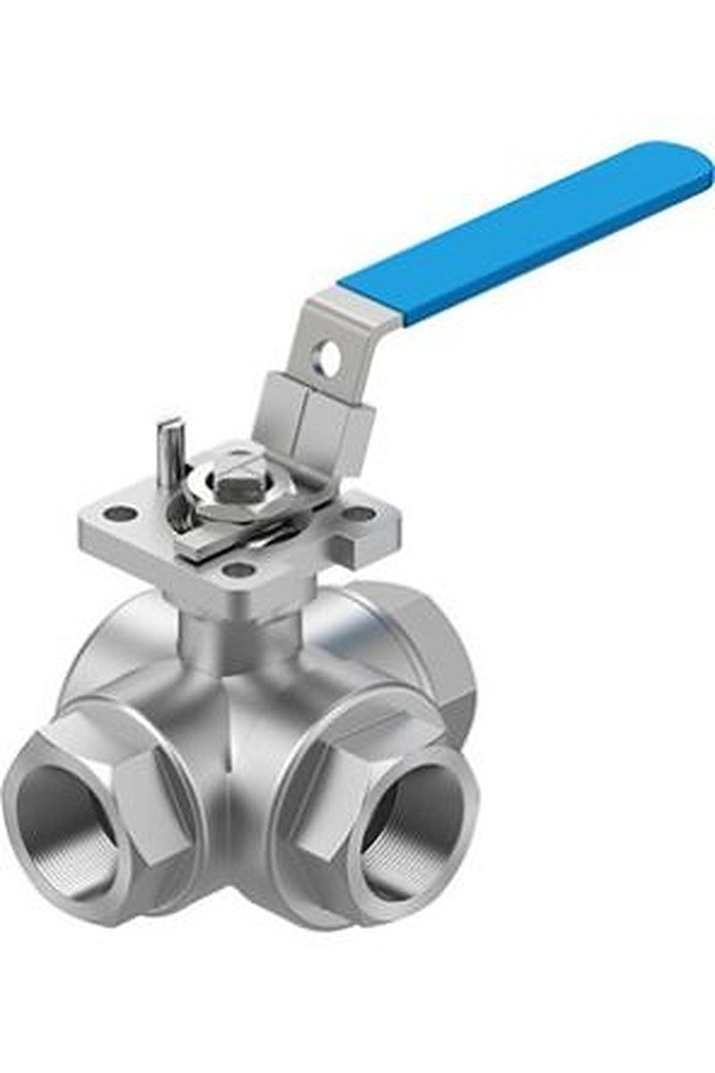 Festo Stainless Steel Threaded Threaded Ball, NPT 63 bar, Ball Valve