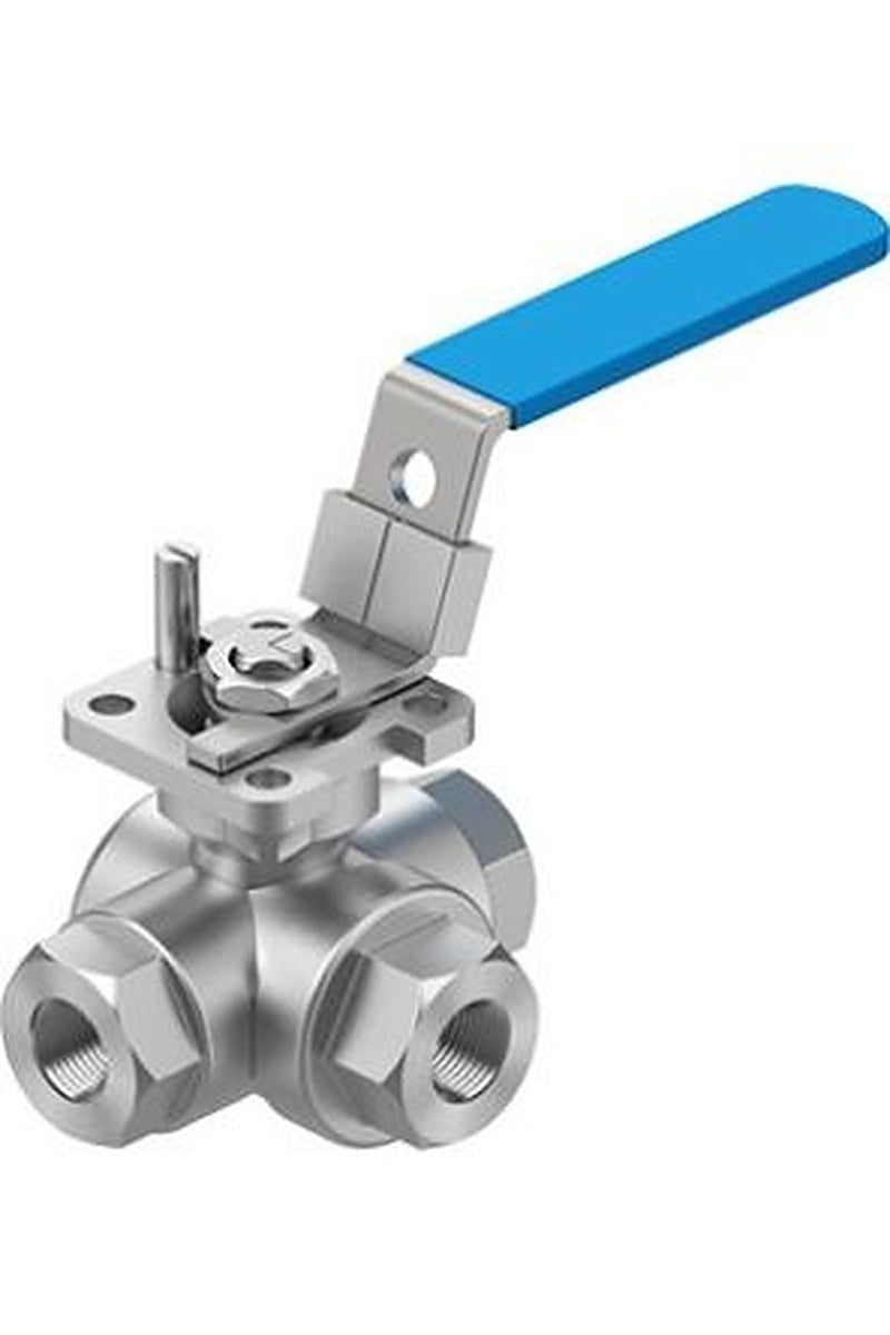 Festo Stainless Steel Threaded Threaded Ball, NPT 63 bar, Ball Valve