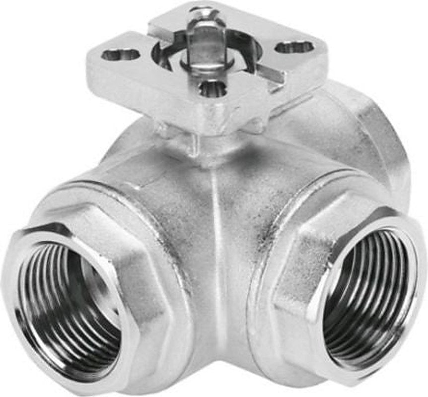 Festo Rod Lever Pneumatic Manual Control Valve VZBM Series, Rp 1/4 in, 4451858