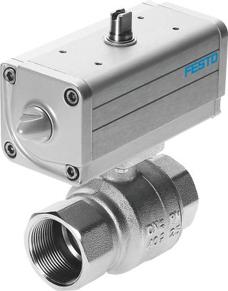 Festo Ball type Pneumatic Actuated Valve, 40 bar, EN 10226-1, Female 1 in