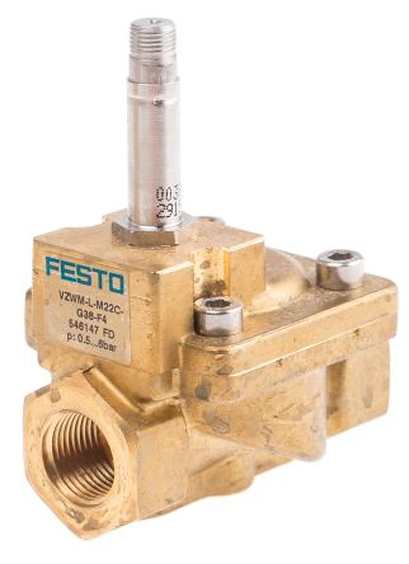 Festo Pneumatic Solenoid Valve - 2/2 NC Electric G VZWM  Series