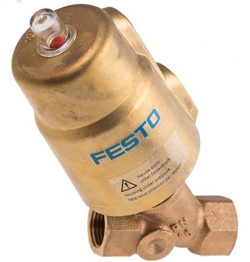 Festo Angle Seat type Pneumatic Actuated Valve, 16 bar 1/2 in