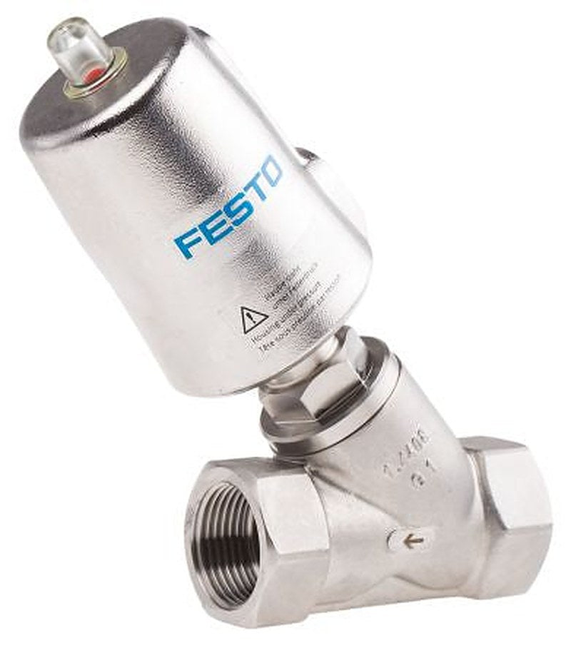 Festo Angle Seat type Pneumatic Actuated Valve, 3 bar 2 in
