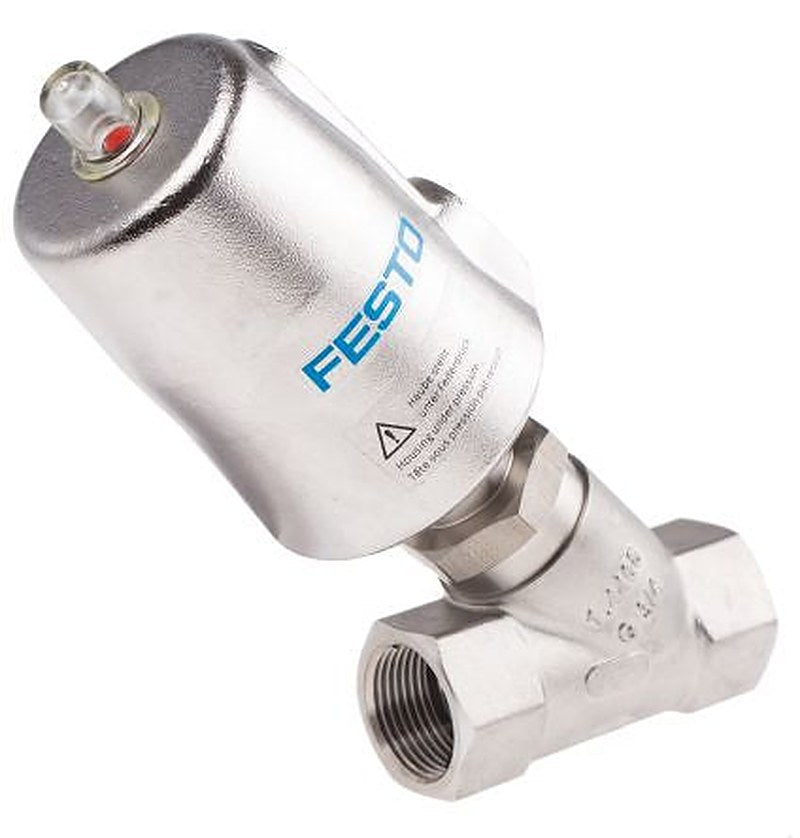 Festo Angle Seat type Pneumatic Actuated Valve, 20 bar 3/4 in