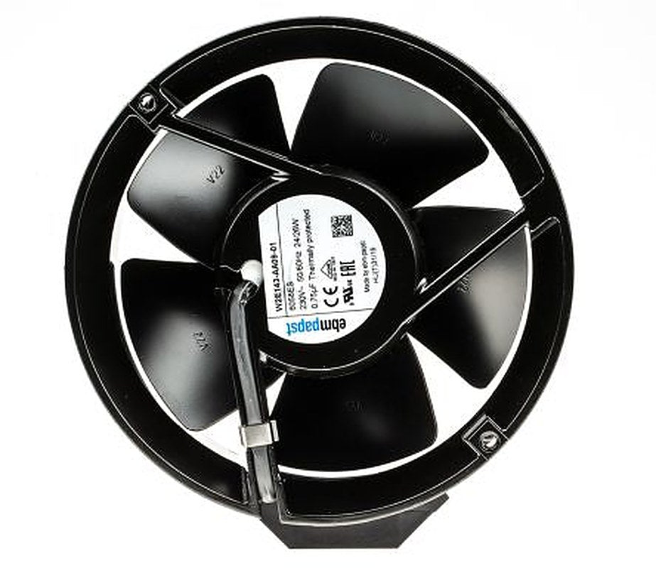 ebm-papst W2E142 Series Axial Fan, 230V ac, 440 m³/h, 26 W, 0.12 A Max, IP22 150 mm, 172mm, 51 mm