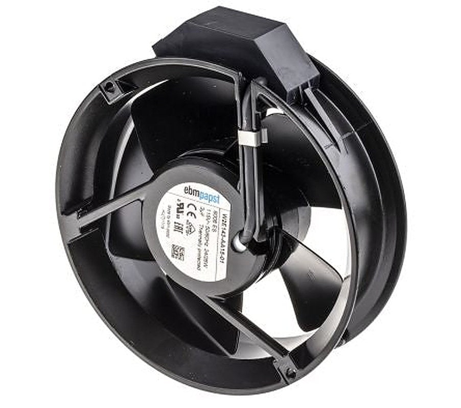 ebm-papst W2E143 Series Axial Fan, 115V ac, 440 m³/h, 26 W, 0.12 A Max, IP22 150 mm, 172mm, 51 mm