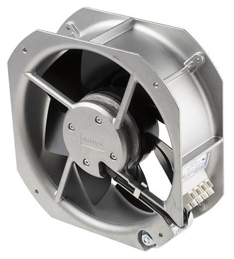 ebm-papst W2E200 Series Axial Fan, 115V ac, 880 m³/h, 64 W, 500 mA Max, IP22 260 mm, 225mm, 80 mm
