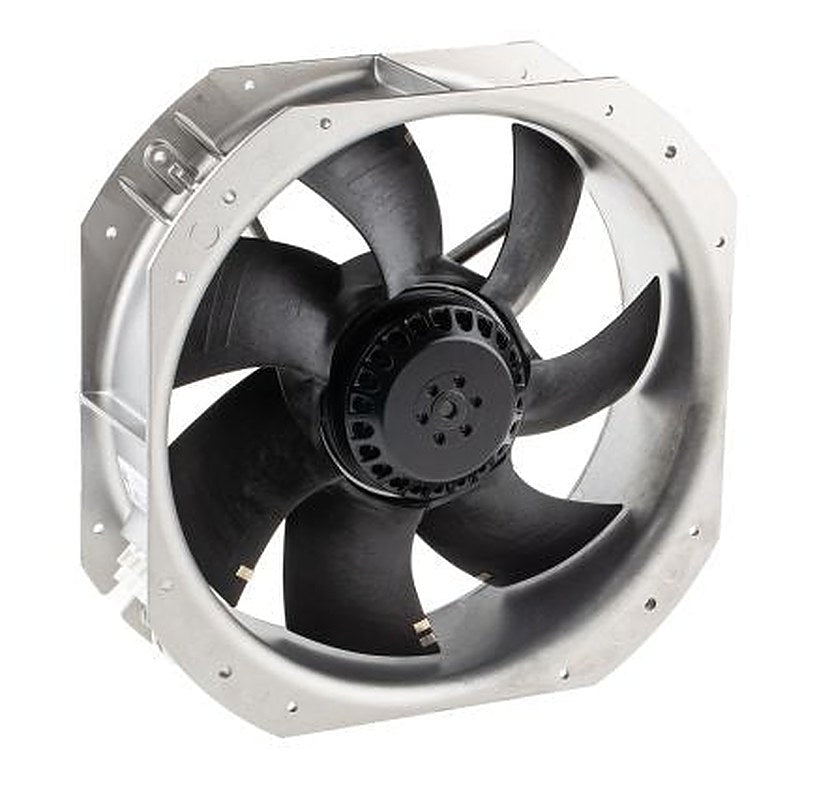 ebm-papst W2E250 Series Axial Fan, 230V ac, 1695 m³/h, 125 W, 550 mA Max, IP22 280 mm, 280mm, 80 mm