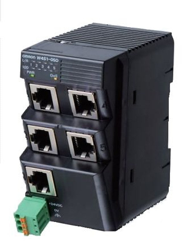 Omron W4S1-05D, Switching Industrial Hub 700 Mbps, 8-Pin 24V dc Enclosed Plastic Case