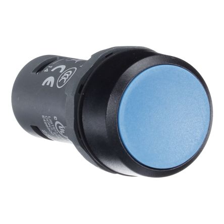 ABB Compact Series Push Button Switch, Maintained, Panel, 22 mm Cutout, SPST, IP20, IP66, IP67, IP69K, 125 V