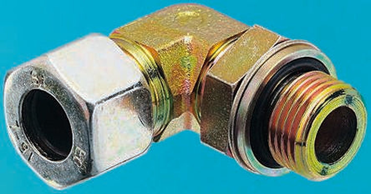 Parker WEE12LRCF Hydraulic Fitting Male G, 90 °, Steel, 12 mm Hose ID
