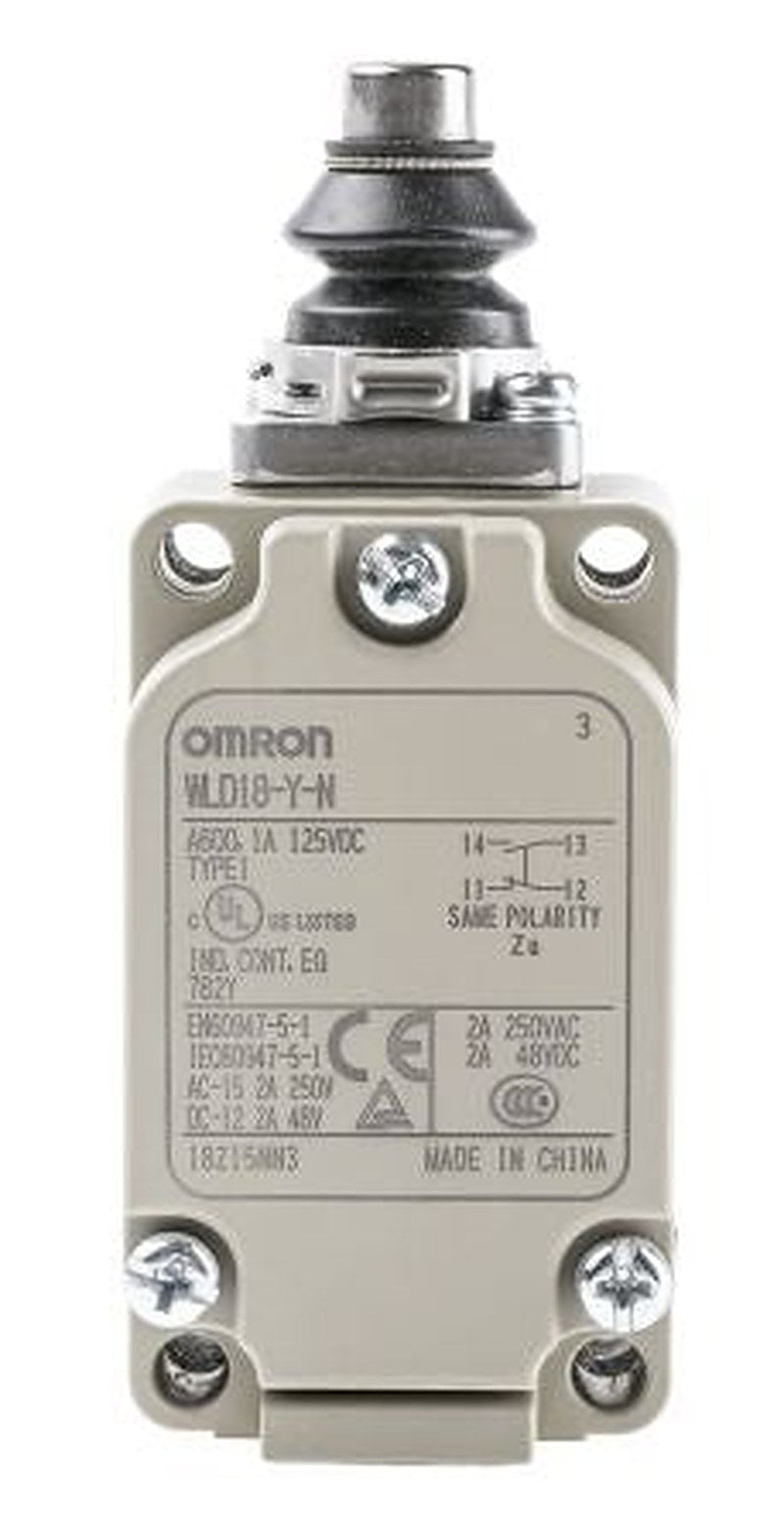 Omron WL Series Plunger Limit Switch, SPST, IP67, Aluminium Housing, 500V ac, 10A