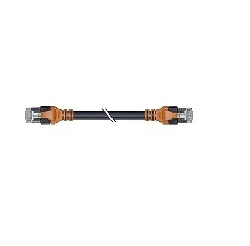 B&R RJ45, 2 m Ethernet Cable, Green, Black RAL 9005 Unscreened Polyvinyl Chloride Sheath