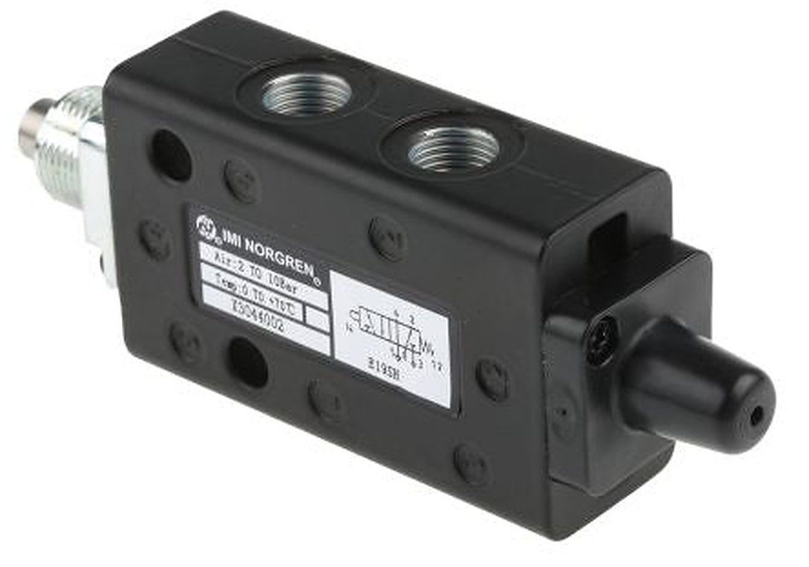 Norgren Plunger Pneumatic Manual Control Valve X30 Series, G G 1/8, X3044002