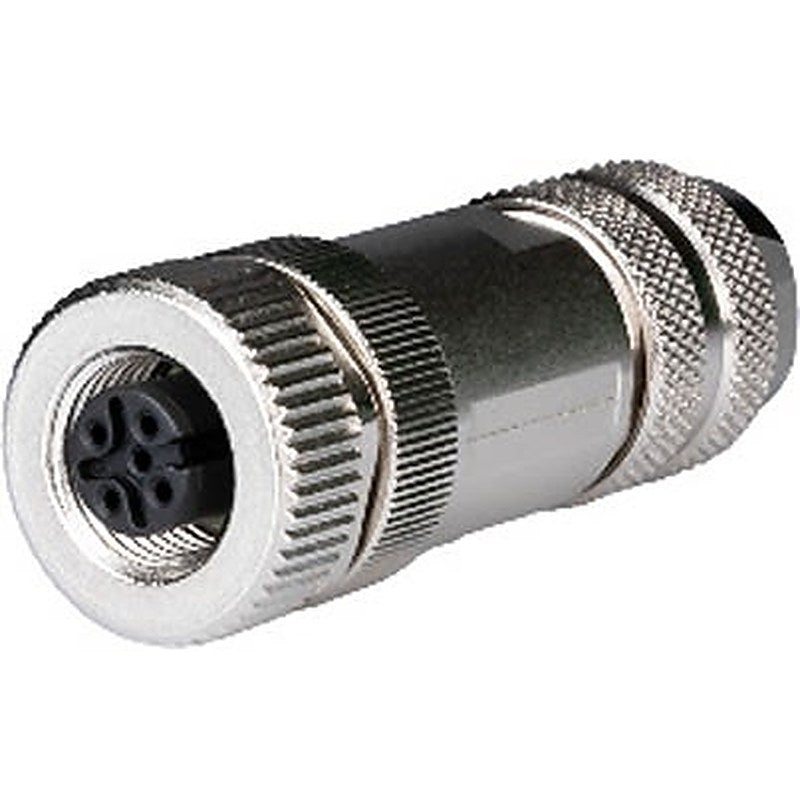 B&R Male 5 way Straight to Female 5 way M12 Connector