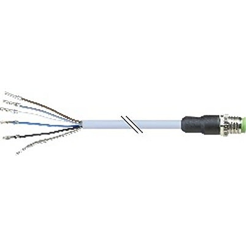 B&R Male 5 way Straight to 5 way Unterminated Actuator/Sensor Cable, 20 m