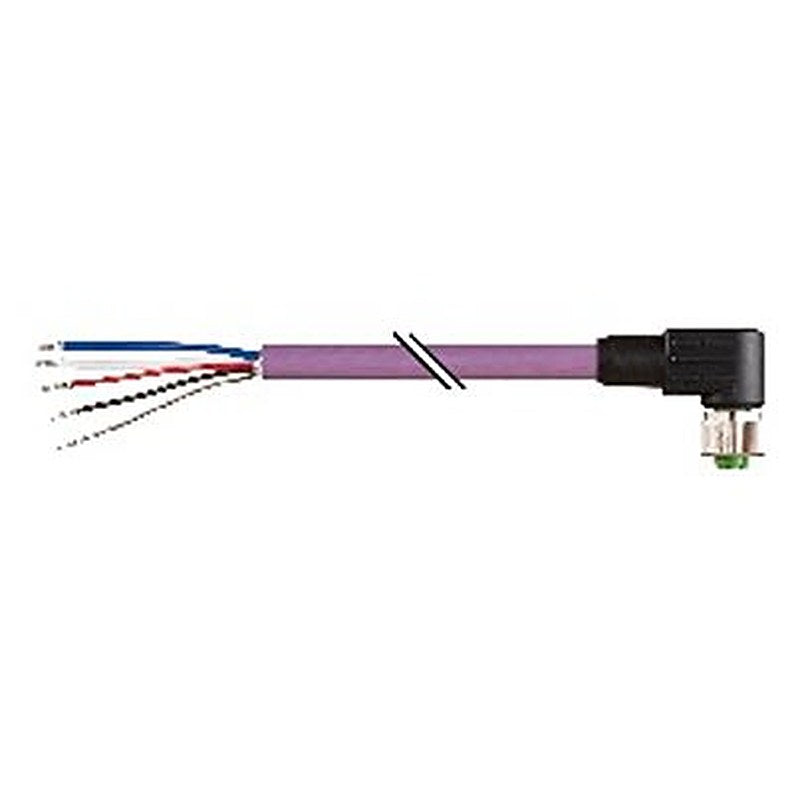 B&R Male 5 way M12 to Female 5 way Unterminated Actuator/Sensor Cable, 5 m