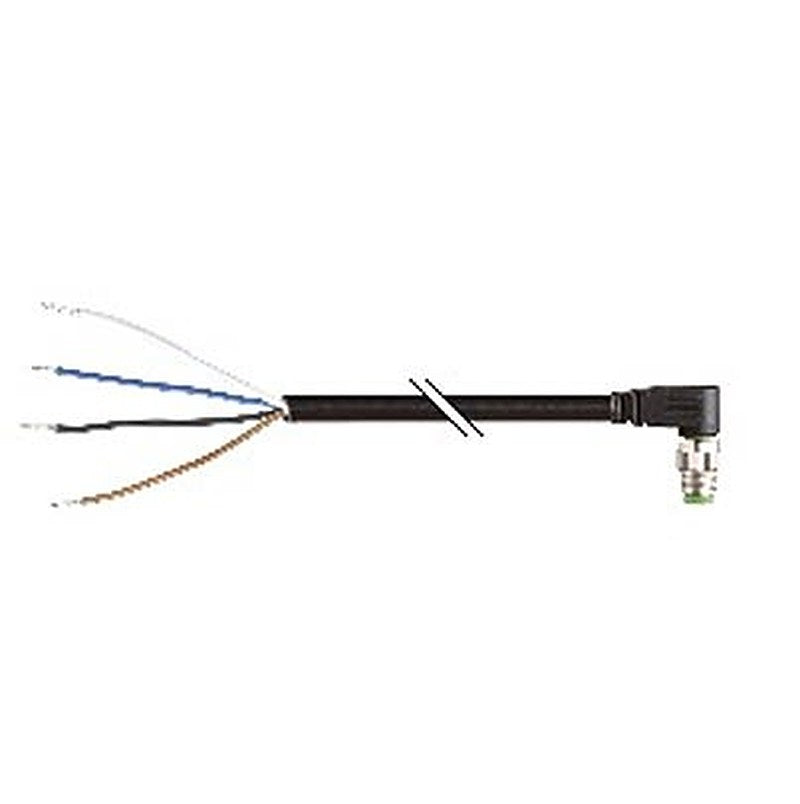 B&R Male 4 way Right Angle to 4 way Unterminated Actuator/Sensor Cable, 250 mm