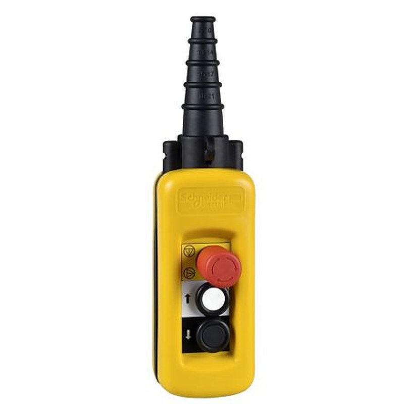 Schneider Electric DPDT Push Button Pendant Station Yellow Polypropylene