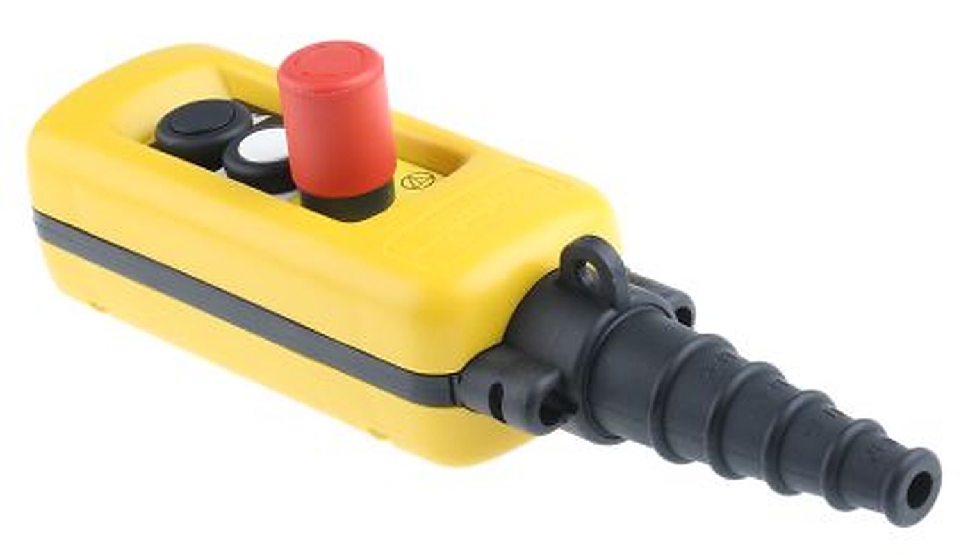 Schneider Electric 2 NO/1 NC Push Button Pendant Station Yellow Polypropylene