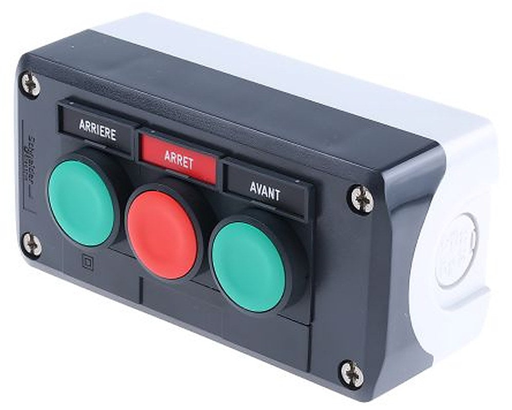 Schneider Electric Spring Return Enclosed Push Button, Polycarbonate, Green, Red, IP66, IP69K, IP67