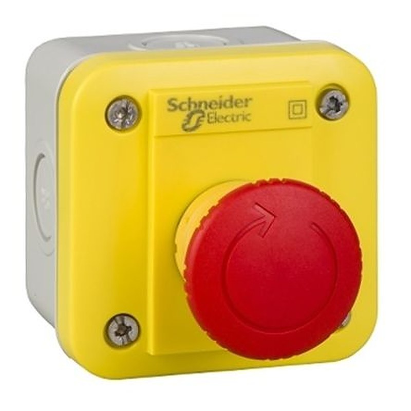Schneider Electric Harmony XALE Series Turn to Release Emergency Stop Push Button, Surface Mount, 22 mm Cutout, 2 NC,