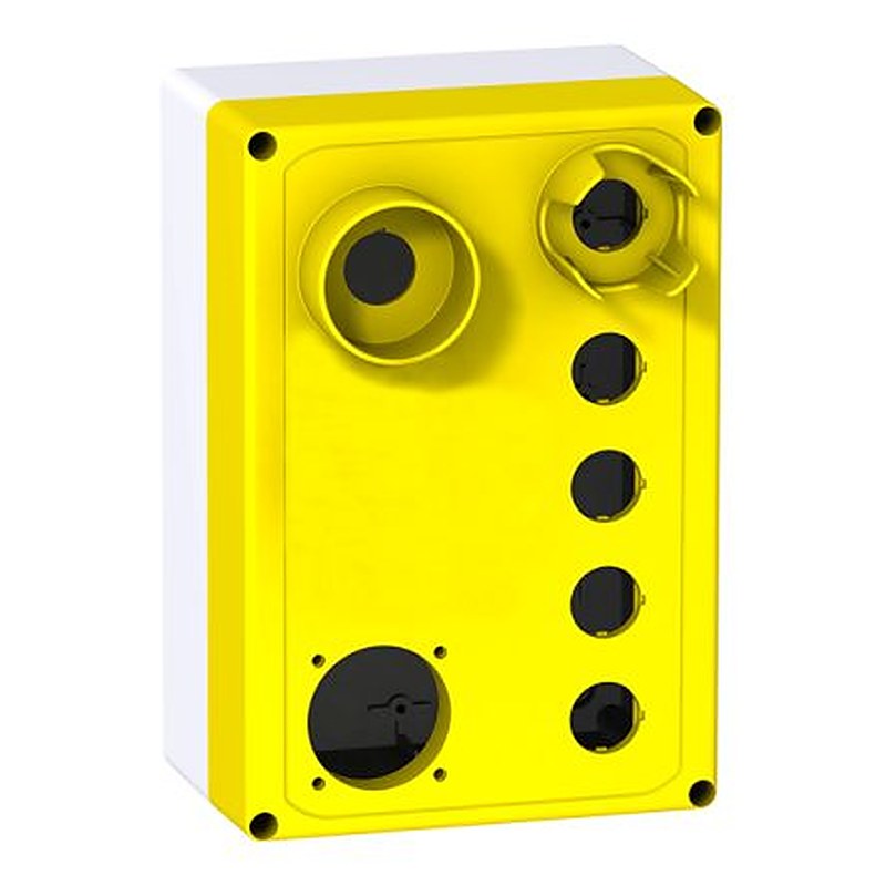 Schneider Electric Yellow Polycarbonate XALF Control Station Enclosure - 1 Hole