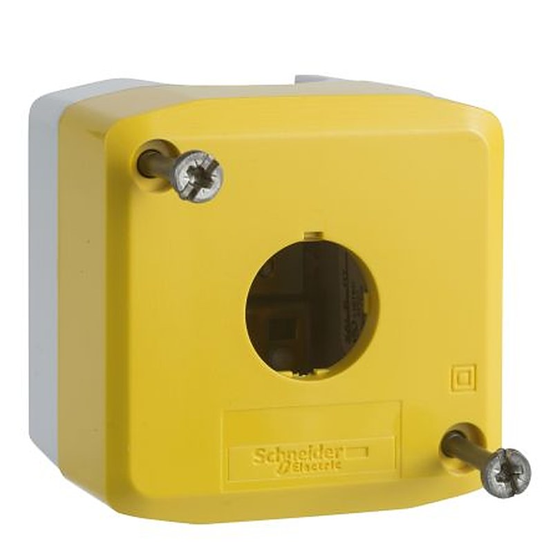 Schneider Electric Yellow Polycarbonate Harmony Empty Control Station - 1 Hole