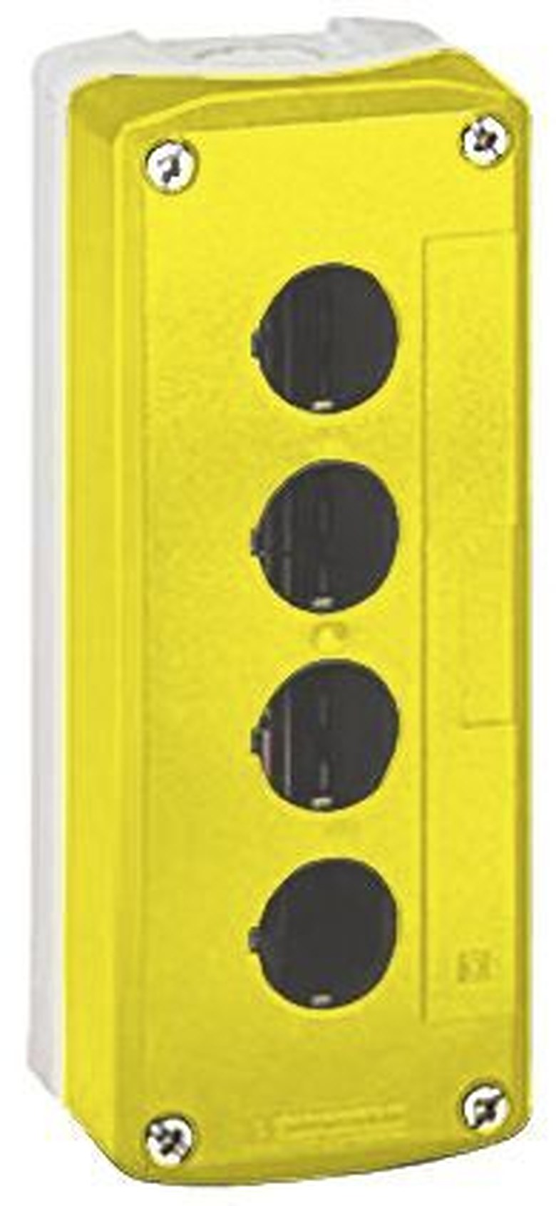 Schneider Electric Yellow Plastic Harmony XALK Push Button Enclosure - 4 Hole 22 mm Diameter