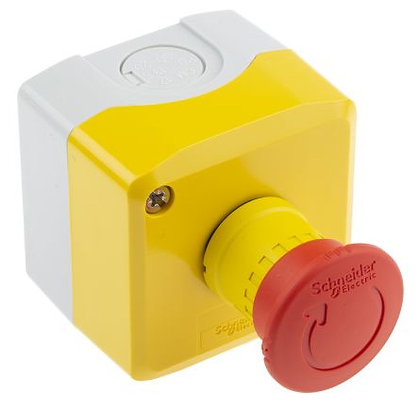 Schneider Electric Harmony XALK Series Twist Release Emergency Stop Push Button, Surface Mount, 40 mm Cutout, 2 NC,