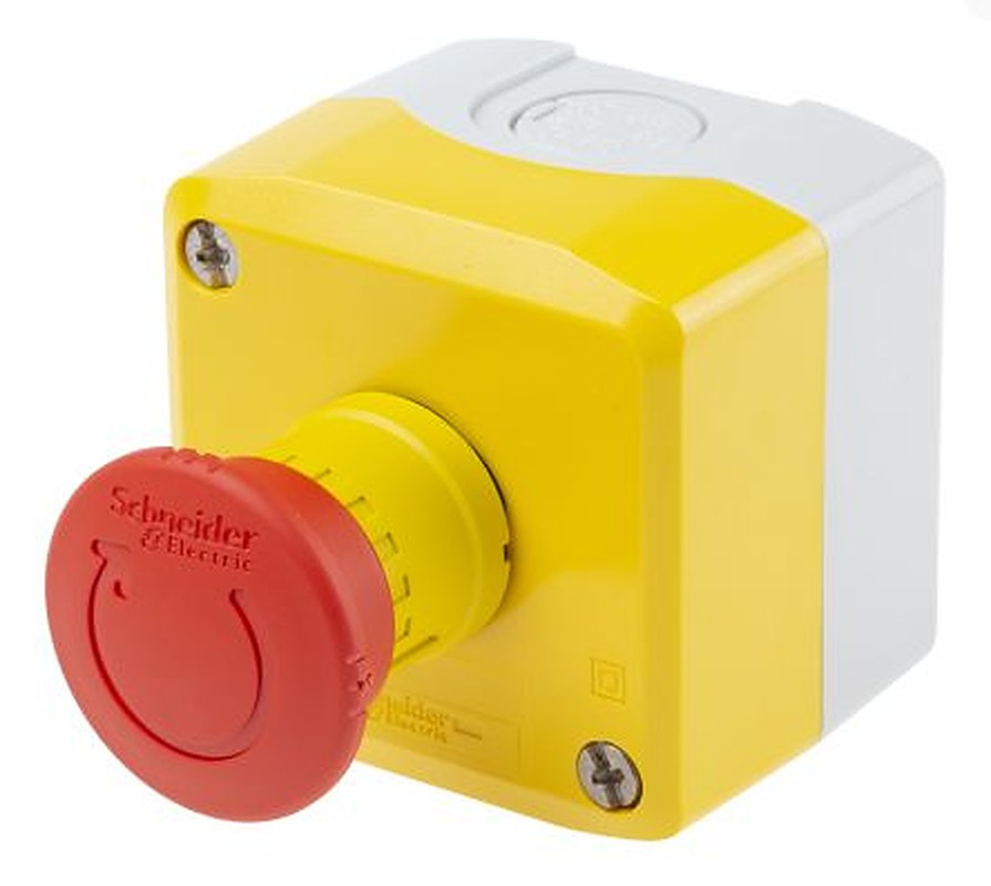 Schneider Electric Harmony XALK Series Twist Release Emergency Stop Push Button, Surface Mount, 40 mm Cutout, 1 NO/2 NC,