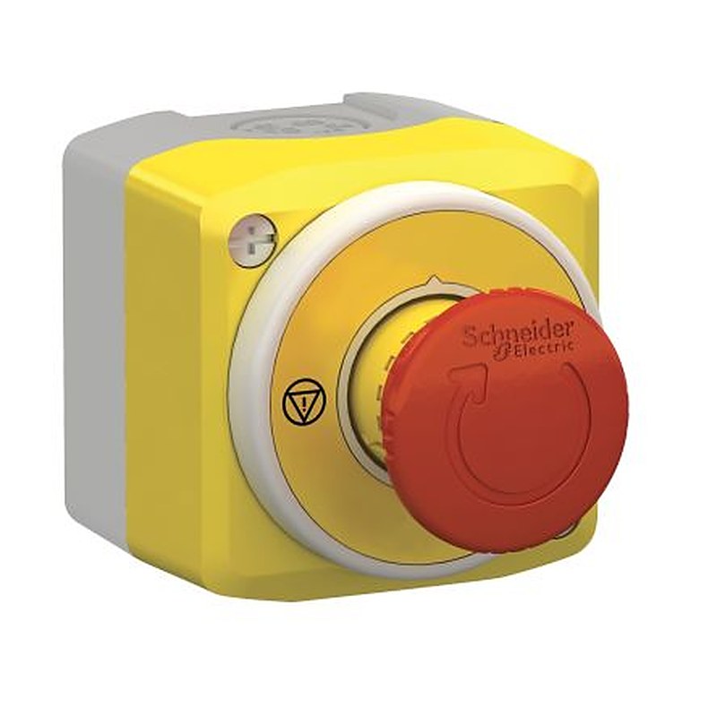 Schneider Electric Harmony Series Turn to Release Illuminated Emergency Stop Push Button, Surface Mount, 22 mm Cutout, 1