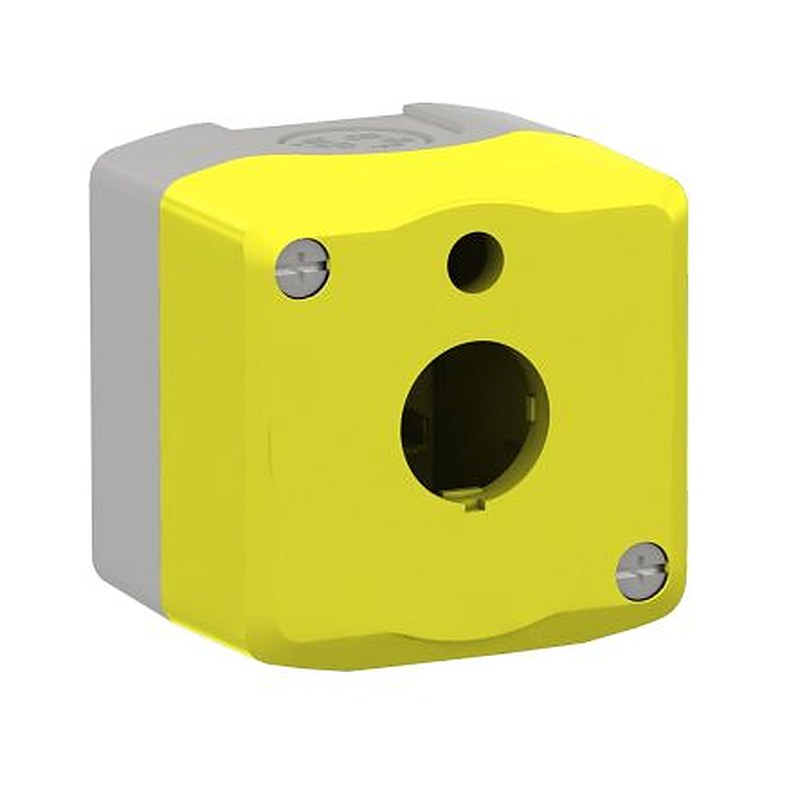 Schneider Electric Yellow Polycarbonate Harmony Control Station Enclosure - 1 Hole 22 mm Diameter