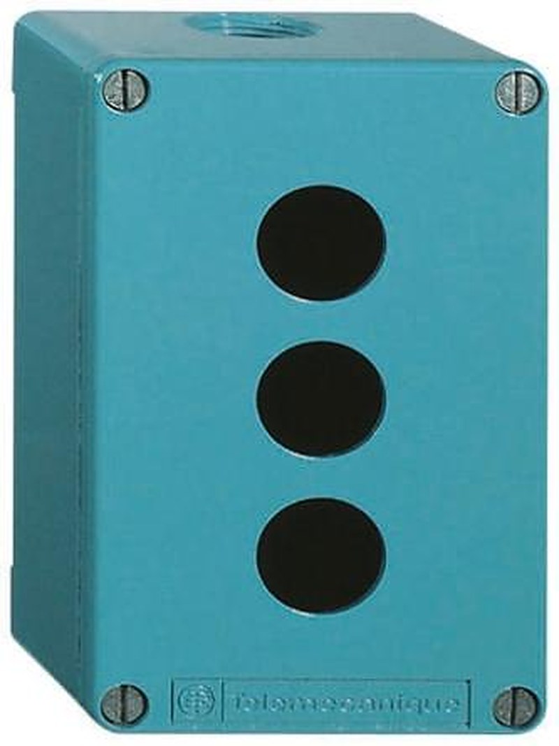 Schneider Electric Grey Glass Reinforced Plastic Harmony Push Button Enclosure - 16 Hole 22 mm Diameter