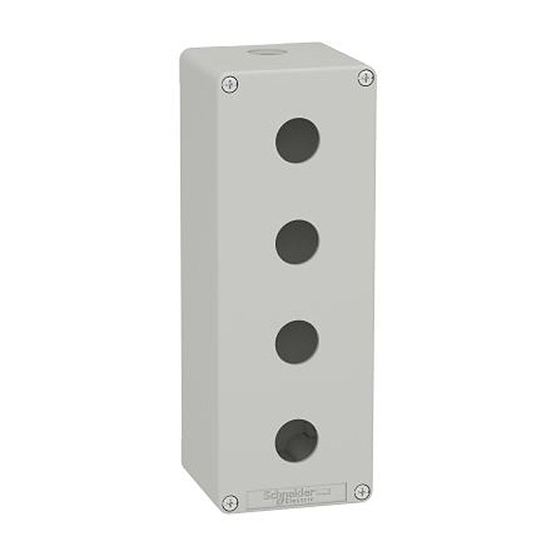 Schneider Electric Grey Die Cast Zinc Harmony Empty Control Station - 4 Hole 22 mm Diameter