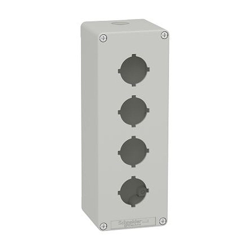 Schneider Electric Grey Die Cast Zinc Harmony Empty Control Station - 4 Hole 30 mm Diameter