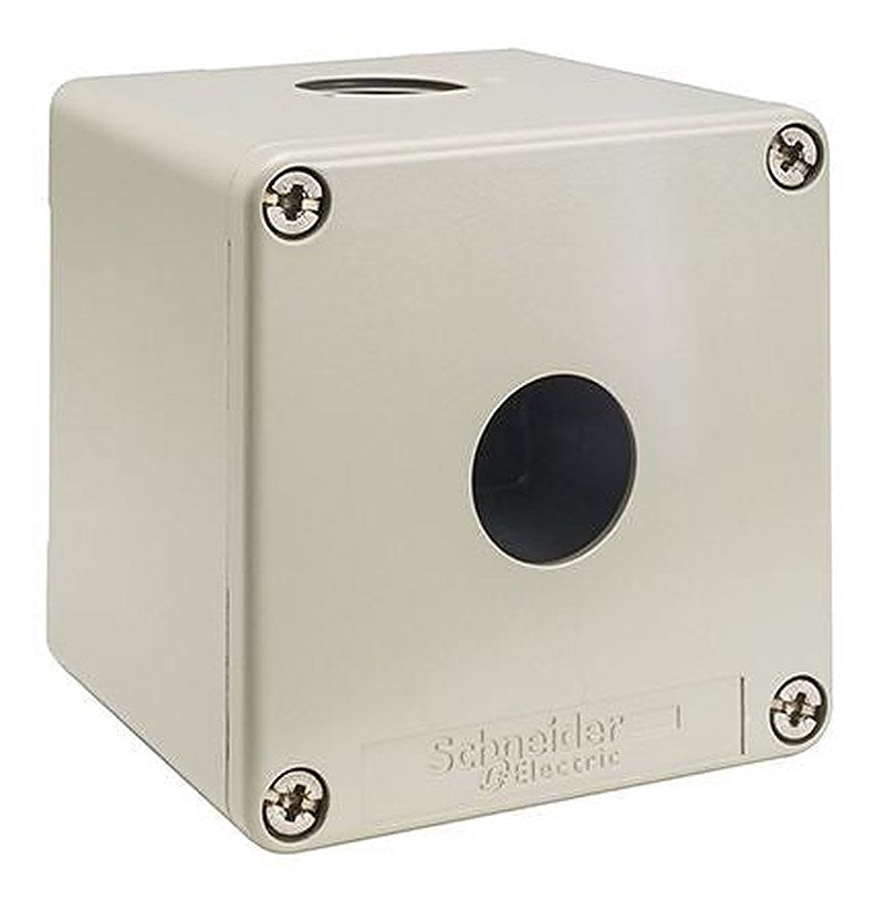 Schneider Electric Grey Zinc Alloy Harmony XAP Control Station Enclosure - 1 Hole 22 mm Diameter