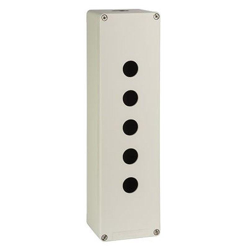 Schneider Electric Grey Die Cast Aluminium XAPG Empty Control Station - 5 Hole 22 mm Diameter