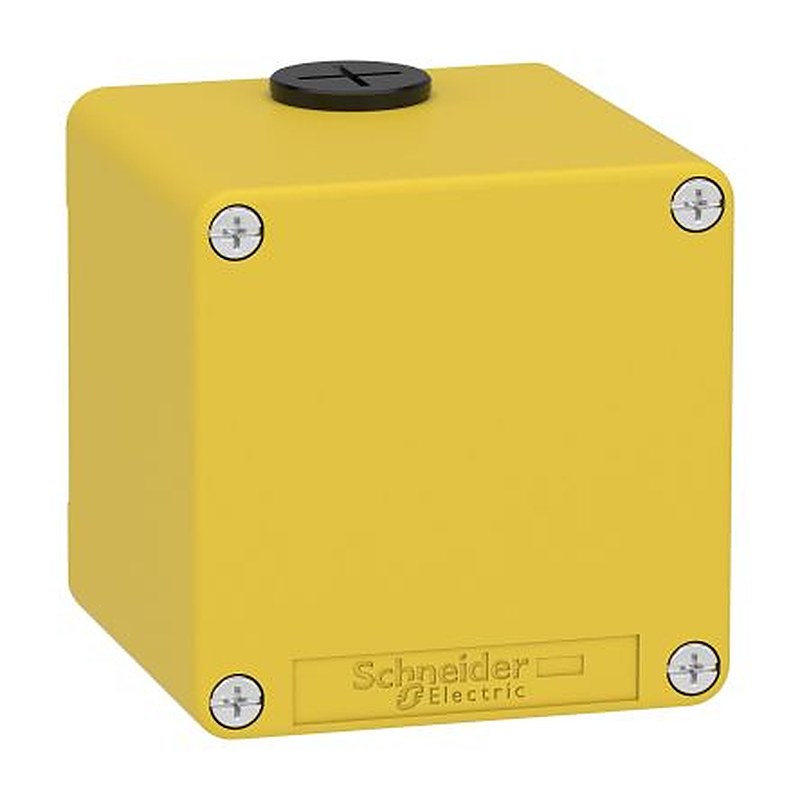 Schneider Electric Yellow Die Cast Zinc Harmony Empty Control Station - 0 Hole