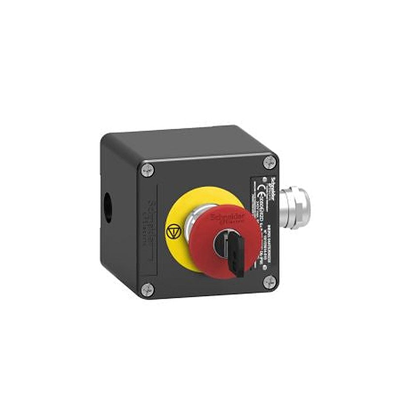 Schneider Electric XAWF Series Key Release Emergency Stop Push Button, 40 mm Cutout, 1 NC/1 NC, IP65
