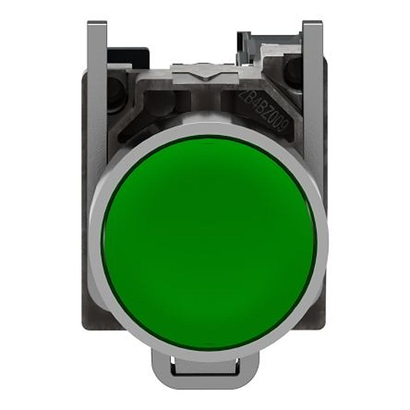 Schneider Electric Harmony XB4 Series Push Button Switch, Spring Return, Panel, 22 mm Cutout, SPST, Green LED, IP66,