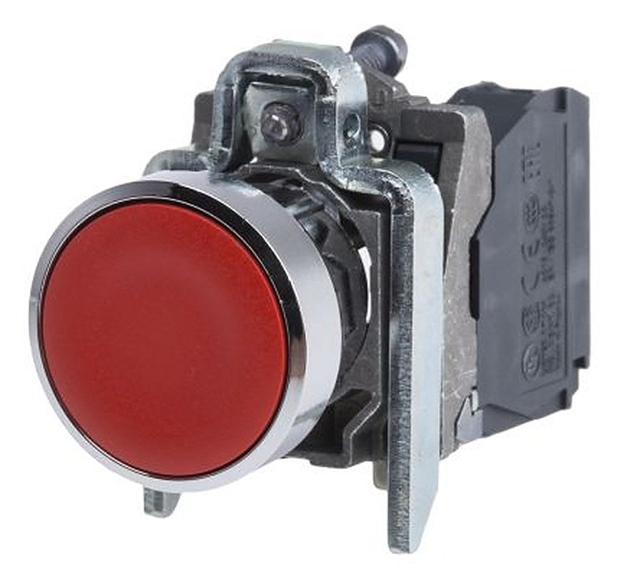 Schneider Electric Harmony XB4 Series Push Button Switch, Spring Return, Panel, 22 mm Cutout, 1 NC, Red LED, IP66, IP67,
