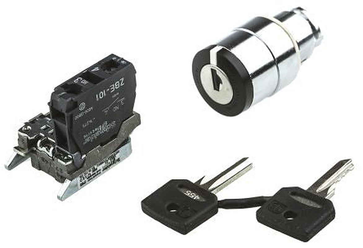 Schneider Electric IP65 Key Switch, 1 NO 2-Way 455-Key