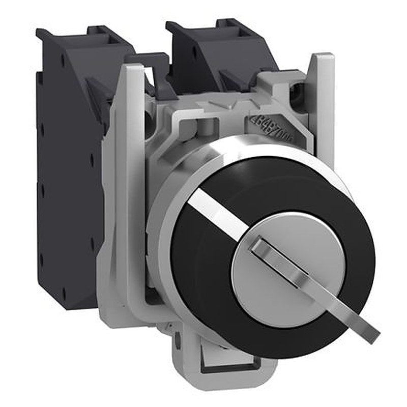 Schneider Electric Spring Return Selector Switch Complete - (SPST) 22 mm Cutout Diameter 2 Positions